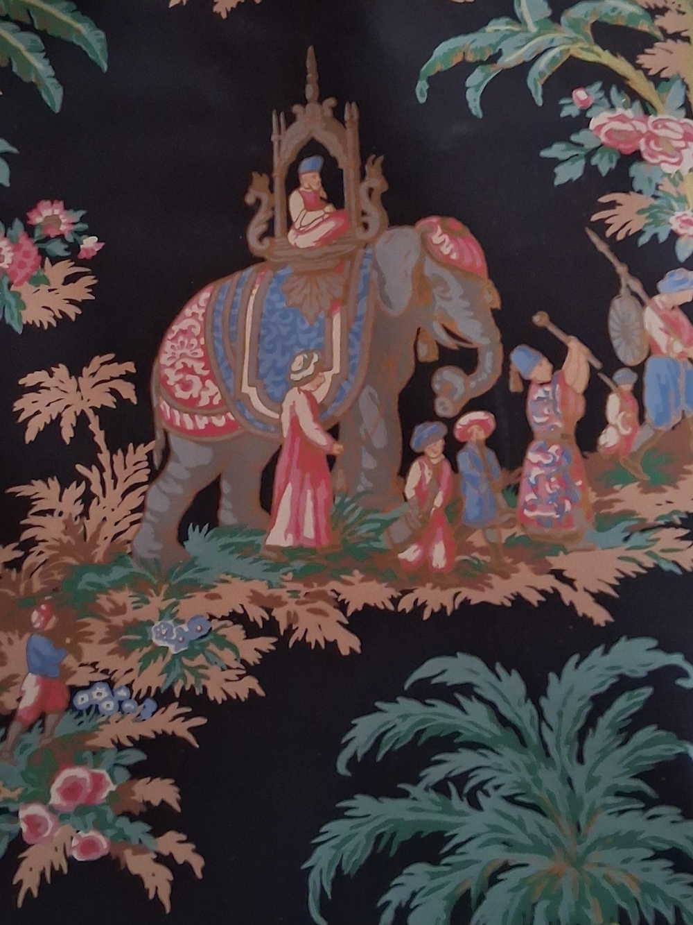 Vintage 1975 Brunschwig & Fils "Beauport Promenade" Hand-Print Wallpaper – Rare